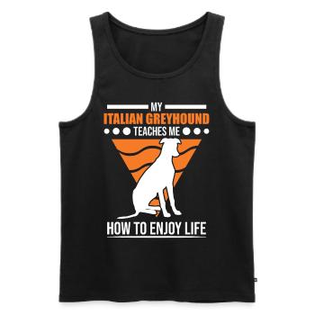 Italian greyhound Italian wind chime - Men's Premium Organic Tank Top - black - Front - Michal (187cm)