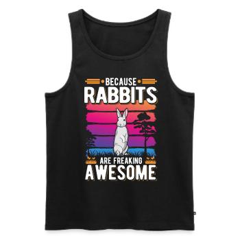 Rabbit Gift Rabbit Rabbit - Men's Premium Organic Tank Top - black - Front - AI Model Male 178 light (178cm)