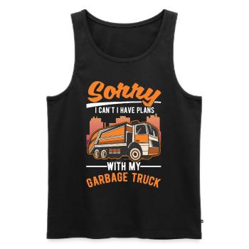 Müllmann Gift Garbage Collection Garbage Truck - Men's Premium Organic Tank Top - black - Front - AI Model Male 178 light (178cm)
