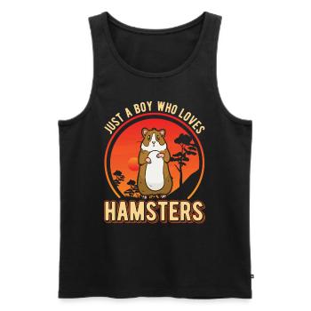 Hamster Junge Goldhamster Zwerghamster - Männer Premium Bio Tank Top - Schwarz - Vorne - AI Model Male 178 light (178cm)