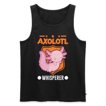 Axolotl Flüsterer Axolotl Whisperer - Débardeur bio Premium Homme - noir - Devant - Michal (187cm)
