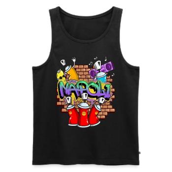 Neapel Italien Graffiti Spray Sprayer Spraydosen - Männer Premium Bio Tank Top - Schwarz - Vorne - AI Model Male 178 light (178cm)