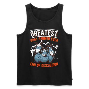 Greatest Goat Farmer Goat Farm Goat - Men's Premium Organic Tank Top - black - Front - Michal (187cm)