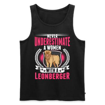 Leonberg Woman - Men's Premium Organic Tank Top - black - Front - Michal (187cm)