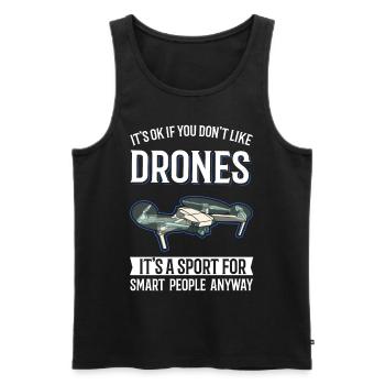 Drone Pilot Gift Drone Quadcopter - Men's Premium Organic Tank Top - black - Front - Michal (187cm)
