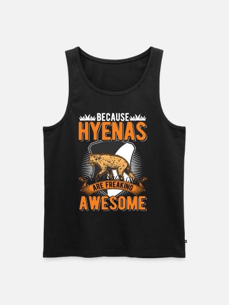 Hyäne Geschenk Erdwolf Hyena - Männer Premium Bio Tank Top - Schwarz