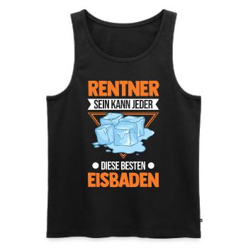 Eisbad Rentner Eisbaden Opa Eisschwimmer - Männer Premium Bio Tank Top - Schwarz - Vorne - AI Model Male 178 light (178cm)