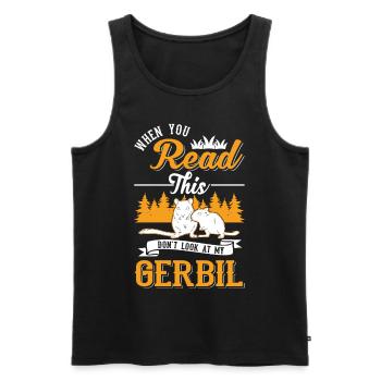 Gerbil Gift Racing Rat Germesau - Men's Premium Organic Tank Top - black - Front - AI Model Male 178 light (178cm)
