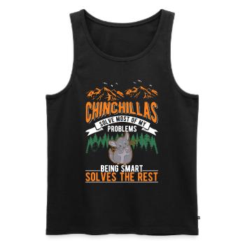 Chinchilla Gift Woolly Mouse Short-tailed Chinchilla - Men's Premium Organic Tank Top - black - Front - AI Model Male 178 light (178cm)