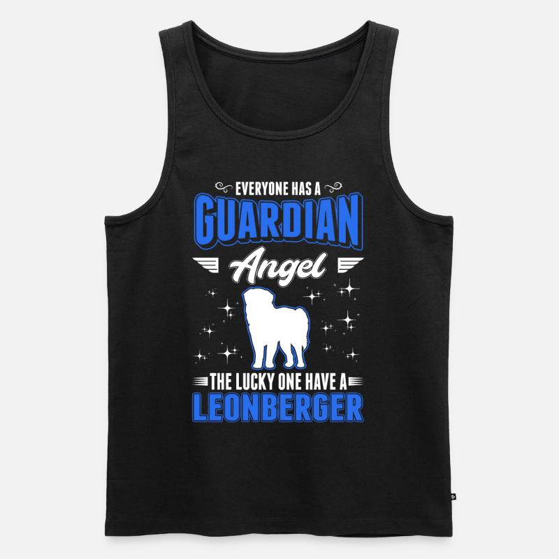 Leonberger Schutzengel - Männer Premium Bio Tank Top - Schwarz