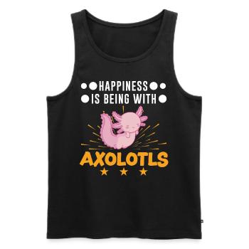 Happiness is being with Axolotls Tail Lurch - Men's Premium Organic Tank Top - black - Front - Michal (187cm)