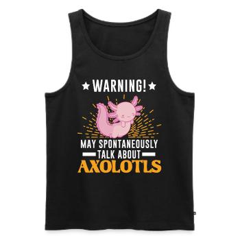 Axolotl Gift Tail Lurch - Men's Premium Organic Tank Top - black - Front - Michal (187cm)