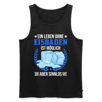 Eisbad Eisbaden Winterbad Eisschwimmen - Männer Premium Bio Tank Top - Schwarz - Vorne - AI Model Male 178 light (178cm)