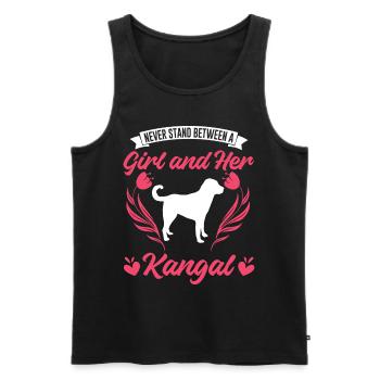 Kangal Girl Chien de berger anatolien - Débardeur bio Premium Homme - noir - Devant - Michal (187cm)