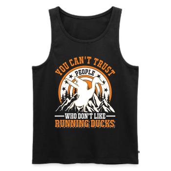 Indian Running Gift Running Duck - Débardeur bio Premium Homme - noir - Devant - Michal (187cm)