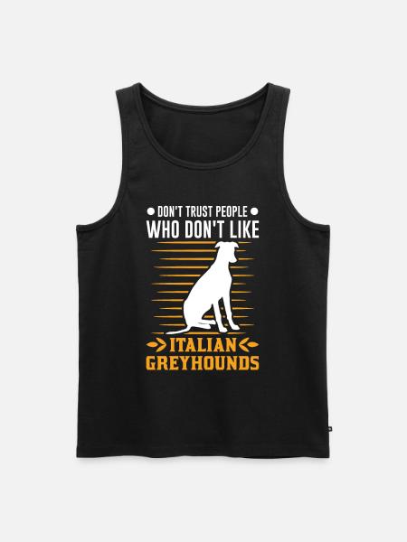 Italienischer Windhund Italienisches Windspiel - Männer Premium Bio Tank Top - Schwarz