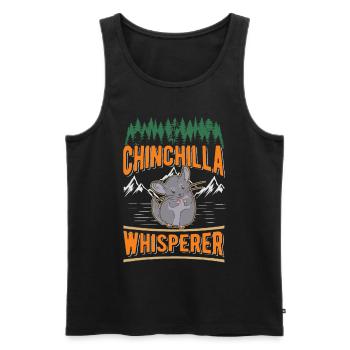 Chinchilla Flüsterer Chinchilla Whisperer - Männer Premium Bio Tank Top - Schwarz - Vorne - Michal (187cm)