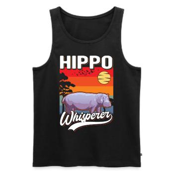 Hippo Whisperer Hippo Hippo Hippo - Men's Premium Organic Tank Top - black - Front - AI Model Male 178 light (178cm)