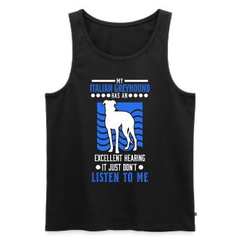 Italian greyhound Italian wind chime - Men's Premium Organic Tank Top - black - Front - Michal (187cm)