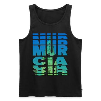 Murcie Espagne Ville Skyline Accueil Amour Vacances - Débardeur bio Premium Homme - noir - Devant - Michal (187cm)
