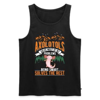 Axolotl Gift Tail Lurch - Men's Premium Organic Tank Top - black - Front - Michal (187cm)