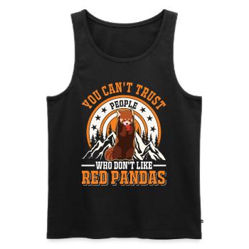 Red Panda Gift Cat Bear - Men's Premium Organic Tank Top - black - Front - AI Model Male 178 light (178cm)
