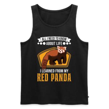 Red Panda Gift Cat Bear Red Panda - Men's Premium Organic Tank Top - black - Front - Michal (187cm)