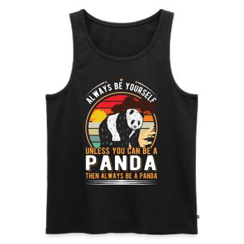 Soyez toujours vous-même À moins que vous ne puissiez être un panda - Débardeur bio Premium Homme - noir - Devant - Michal (187cm)