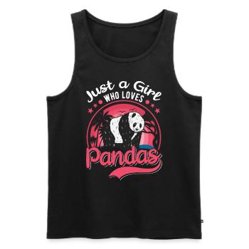 Just a Girl Who loves Pandas Girls - Men's Premium Organic Tank Top - black - Front - Michal (187cm)
