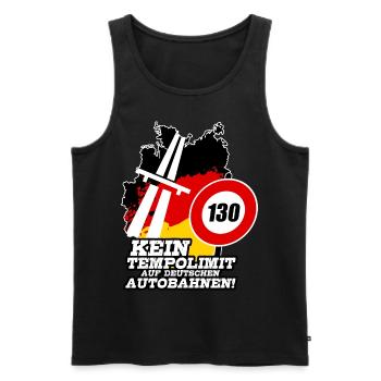 Autobahn Tempolimit Kein Tempolimit Auf Deutschen - Männer Premium Bio Tank Top - Schwarz - Vorne - AI Model Male 178 light (178cm)