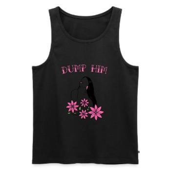 Weltfrauentag Dump Him Frauen Silhouette - Männer Premium Bio Tank Top - Schwarz - Vorne - AI Model Male 178 light (178cm)