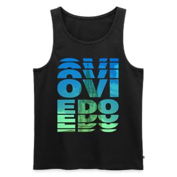 Oviedo Spanien Stadt Skyline Heimat Liebe Urlaub - Männer Premium Bio Tank Top - Schwarz - Vorne - Michal (187cm)