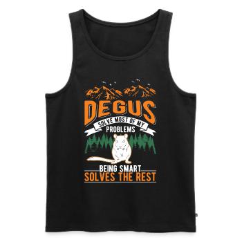 Degu Geschenk Strauchratte Degu - Männer Premium Bio Tank Top - Schwarz - Vorne - AI Model Male 178 light (178cm)