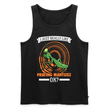 Praying Mantis Gift Mantis Mantis Mantis Fangschrecke - Men's Premium Organic Tank Top - black - Front - AI Model Male 178 light (178cm)