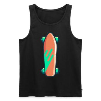 Skateboarder Retro Skateboard Vintage - Männer Premium Bio Tank Top - Schwarz - Vorne - AI Model Male 178 light (178cm)