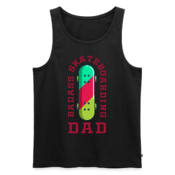 Skateboard Badass Skateboard Papa - Débardeur bio Premium Homme - noir - Devant - Michal (187cm)