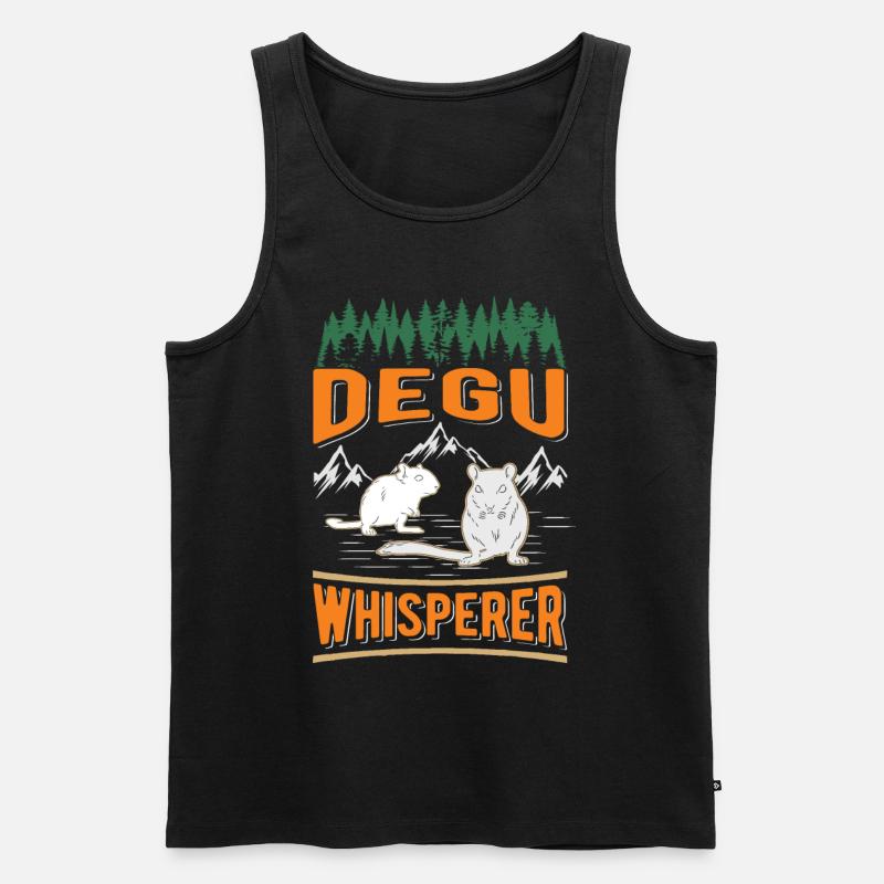 Degu Flüsterer Degu Whisperer - Männer Premium Bio Tank Top - Schwarz