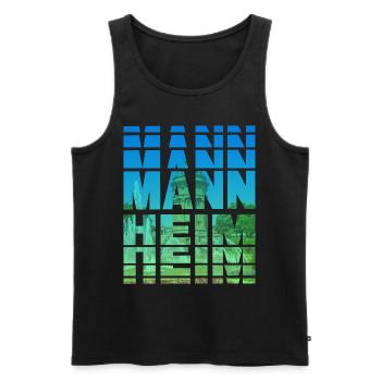 Mannheim Deutschland Stadt Skyline Heimat Liebe - Männer Premium Bio Tank Top - Schwarz - Vorne - AI Model Male 178 light (178cm)