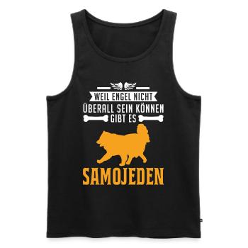 Samojede Engel Schlittenhund Samojeden - Männer Premium Bio Tank Top - Schwarz - Vorne - Michal (187cm)
