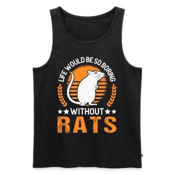 Rat Gift Domestic Rat Rat Owner - Men's Premium Organic Tank Top - black - Front - Michal (187cm)