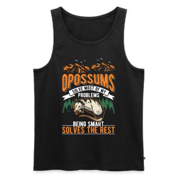 Opossum Gift Possum Pouch Rat - Men's Premium Organic Tank Top - black - Front - Michal (187cm)
