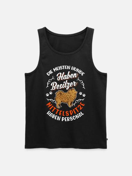 Mittelspitz Personal - Männer Premium Bio Tank Top - Schwarz