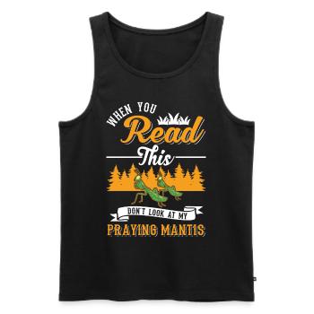Praying Mantis Gift Mantis Mantis Mantis Fangschrecke - Men's Premium Organic Tank Top - black - Front - AI Model Male 178 light (178cm)