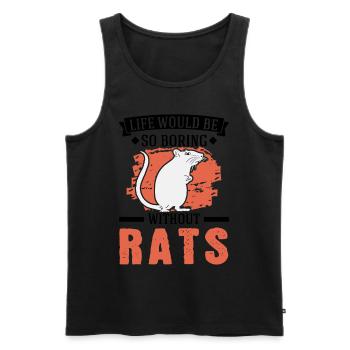 Rat Gift Domestic Rat Rat Owner - Men's Premium Organic Tank Top - black - Front - Michal (187cm)