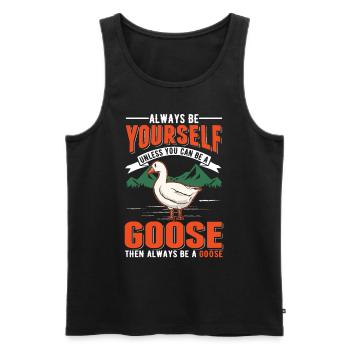 Geese Gift Goose lovers Goose breeders - Men's Premium Organic Tank Top - black - Front - Michal (187cm)