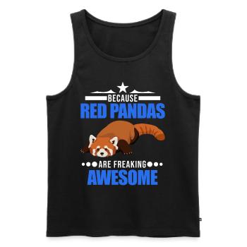 Red Panda Gift Cat Bear Red Panda - Men's Premium Organic Tank Top - black - Front - AI Model Male 178 light (178cm)