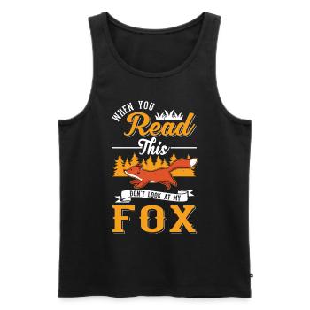 Fox Gift Red Fox - Men's Premium Organic Tank Top - black - Front - Michal (187cm)