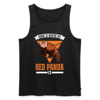 Home is where my Red Panda is Roter Panda - Men's Premium Organic Tank Top - black - Front - AI Model Male 178 light (178cm)