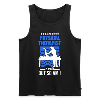 Physiotherapist Gift Physiotherapy Physio - Men's Premium Organic Tank Top - black - Front - Michal (187cm)