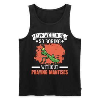 Praying Mantis Gift Mantis Mantis Mantis Fangschrecke - Men's Premium Organic Tank Top - black - Front - AI Model Male 178 light (178cm)